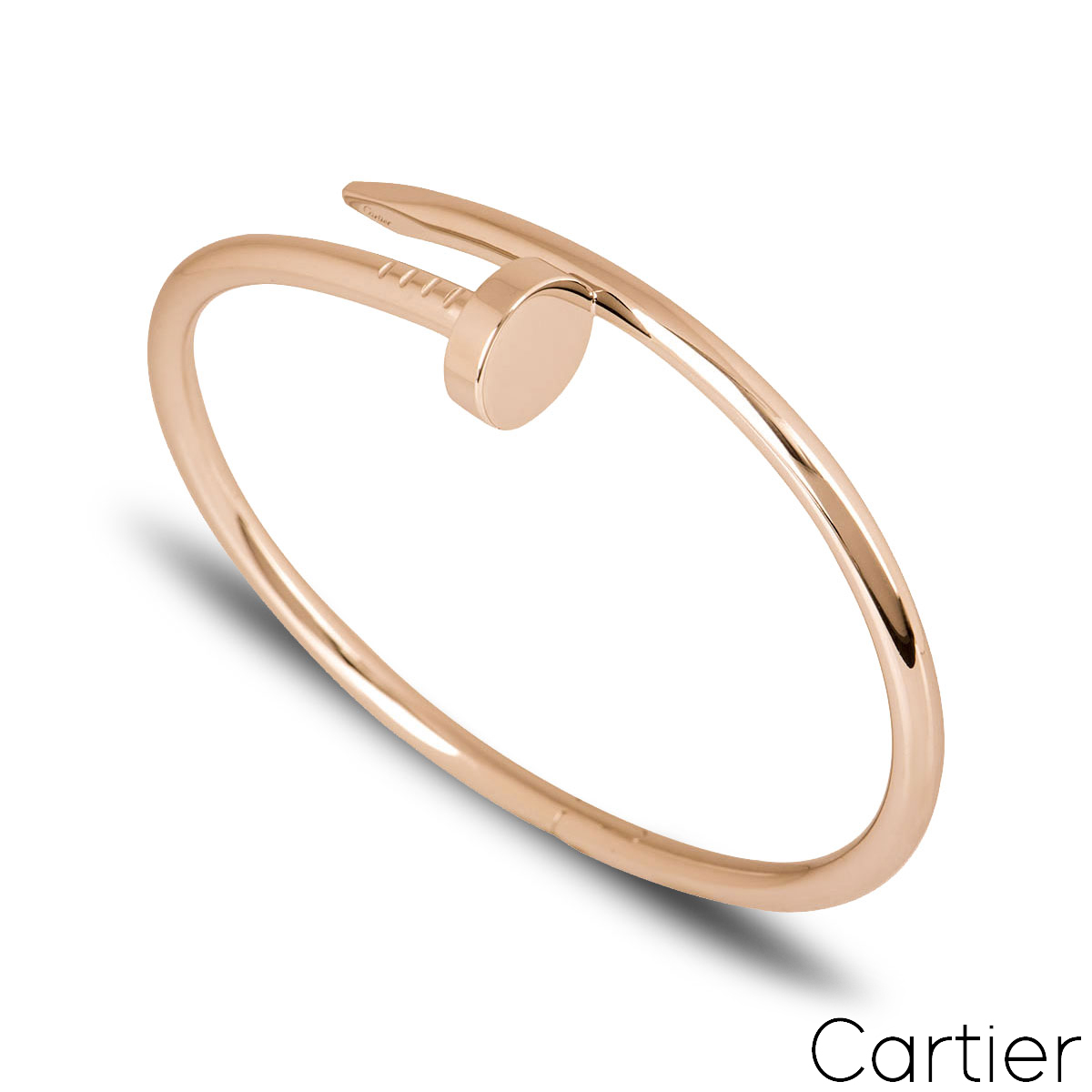 Cartier Rose Gold Plain Juste Un Clou Bracelet Size 15 B6048115